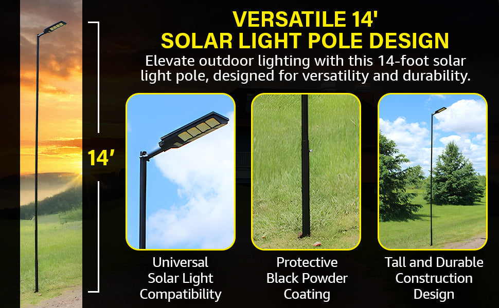 InstaPole 14-Foot Galvanized Pole | Mount Anything, Anywhere